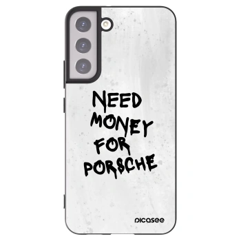 Picasee silikonowe czarne etui na Samsung Galaxy S22+ 5G - White Dollar