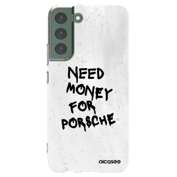 Picasee silikonowe przeźroczyste etui na Samsung Galaxy S22+ 5G - White Dollar