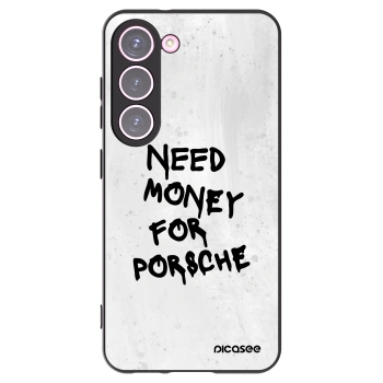 Picasee silikonowe czarne etui na Samsung Galaxy S23 5G - White Dollar
