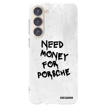 Picasee silikonowe przeźroczyste etui na Samsung Galaxy S23+ 5G - White Dollar