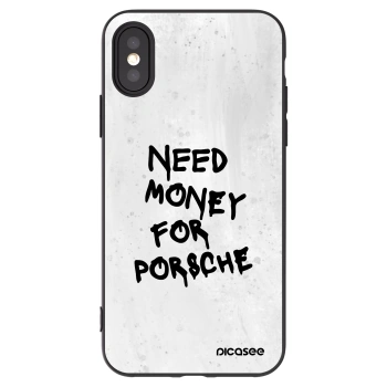 Picasee silikonowe czarne etui na Apple iPhone X/XS - White Dollar