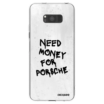 Picasee silikonowe przeźroczyste etui na Samsung Galaxy S8 G950F - White Dollar