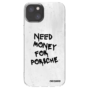 Picasee silikonowe przeźroczyste etui na Apple iPhone 15 Plus - White Dollar