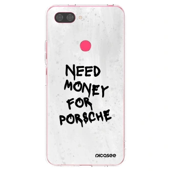 Picasee silikonowe przeźroczyste etui na Xiaomi Mi 8 Lite - White Dollar