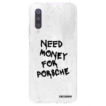 Picasee silikonowe przeźroczyste etui na Xiaomi Mi 9 - White Dollar