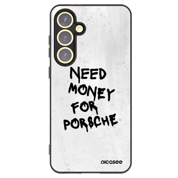 Picasee silikonowe czarne etui na Samsung Galaxy S24 FE S721B - White Dollar