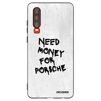 Picasee silikonowe czarne etui na Huawei P30 - White Dollar