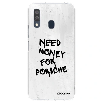 Picasee silikonowe przeźroczyste etui na Samsung Galaxy A40 A405F - White Dollar