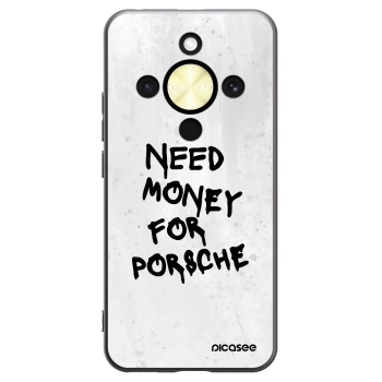 Picasee silikonowe czarne etui na Honor Magic8 Lite 5G - White Dollar