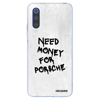 Picasee silikonowe przeźroczyste etui na Xiaomi Mi 9 SE - White Dollar
