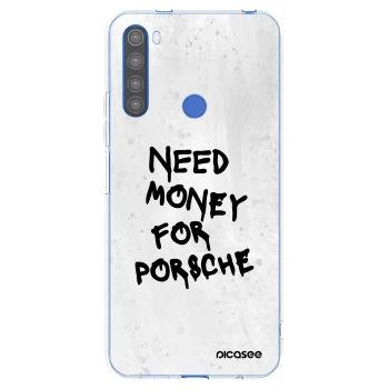 Picasee silikonowe przeźroczyste etui na Xiaomi Redmi Note 8T - White Dollar