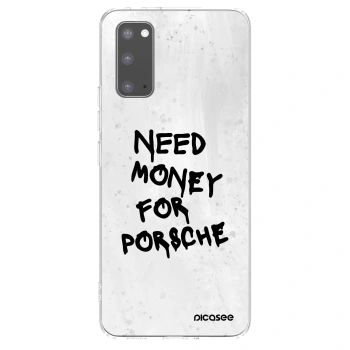 Picasee silikonowe przeźroczyste etui na Samsung Galaxy S20 G980F - White Dollar