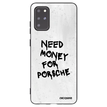 Picasee silikonowe czarne etui na Samsung Galaxy S20+ G985F - White Dollar