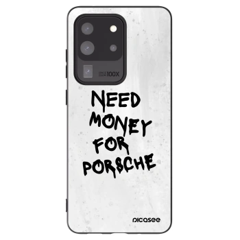 Picasee silikonowe czarne etui na Samsung Galaxy S20 Ultra 5G G988F - White Dollar