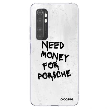 Picasee silikonowe przeźroczyste etui na Xiaomi Mi Note 10 Lite - White Dollar