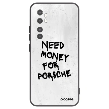 Picasee silikonowe czarne etui na Xiaomi Mi Note 10 Lite - White Dollar