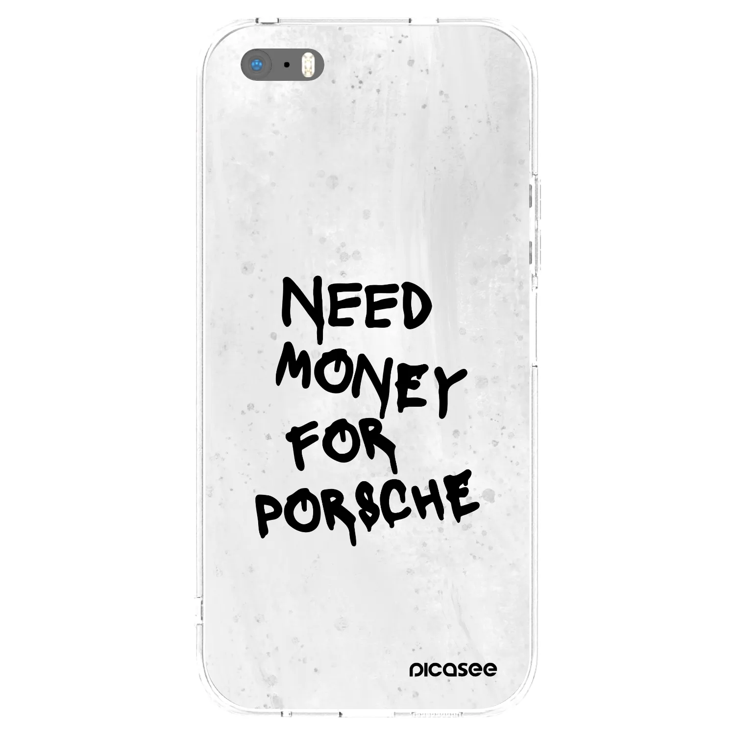 Picasee silikonowe przeźroczyste etui na Apple iPhone 5/5S/SE - White Dollar
