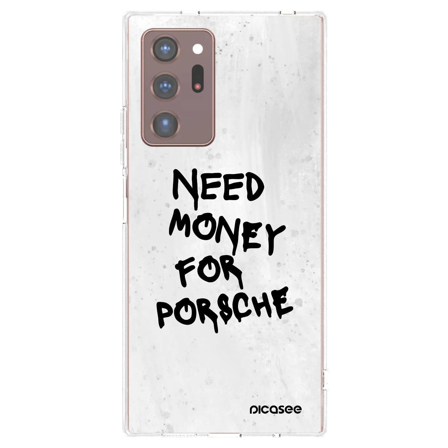 Picasee silikonowe przeźroczyste etui na Samsung Galaxy Note 20 Ultra - White Dollar