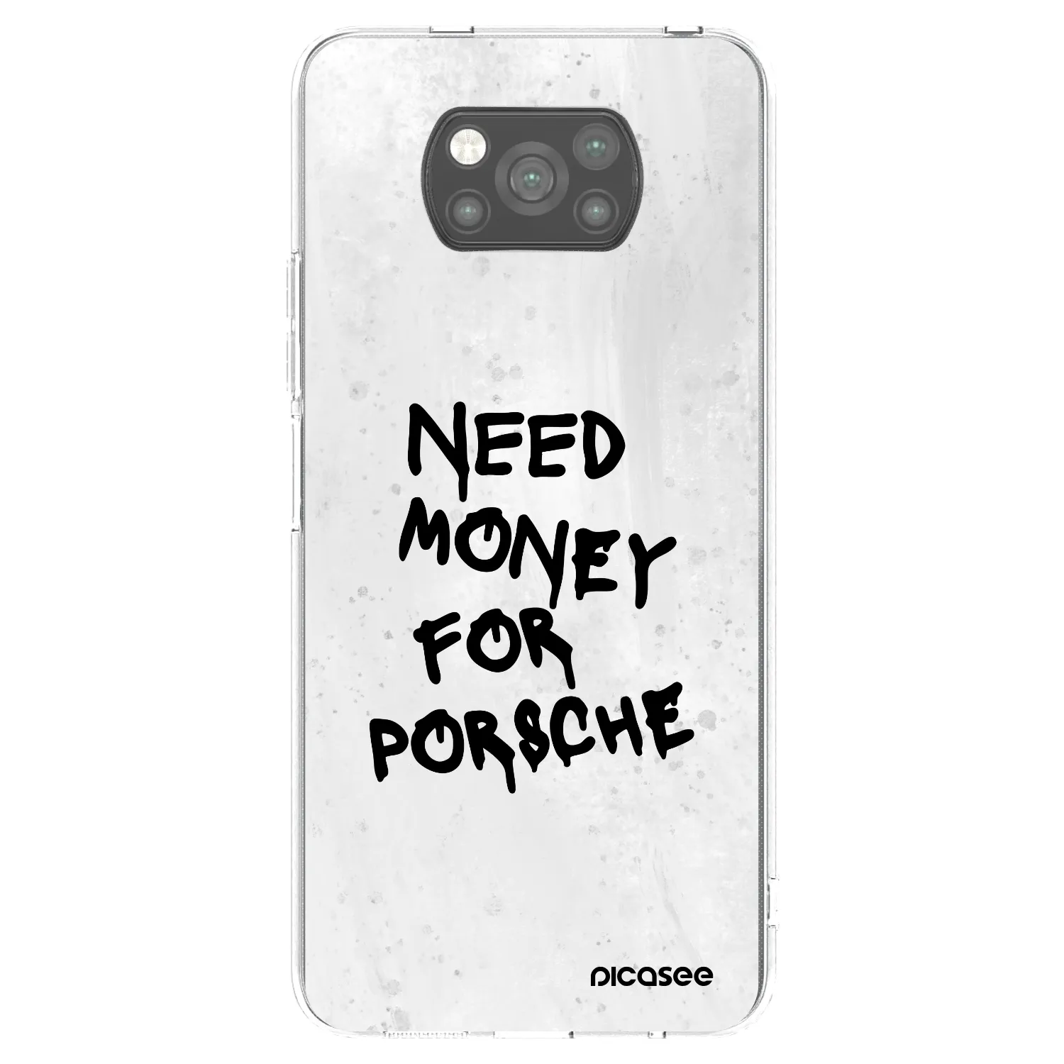 Picasee silikonowe czarne etui na Xiaomi Poco X3 - White Dollar