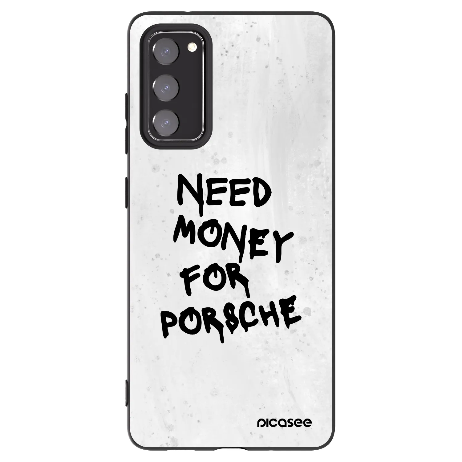 Picasee silikonowe czarne etui na Samsung Galaxy S20 FE - White Dollar
