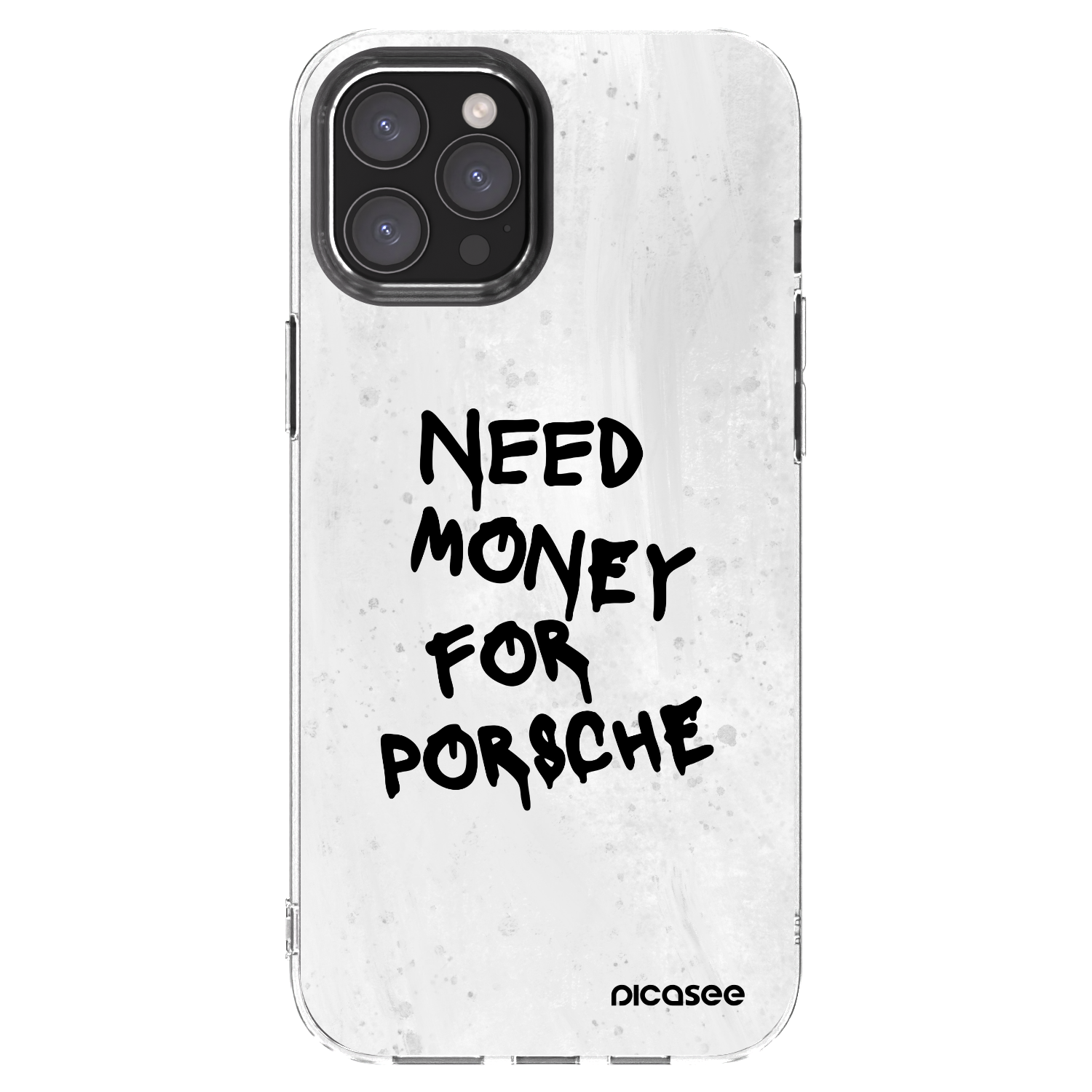 Picasee silikonowe przeźroczyste etui na Apple iPhone 12 Pro Max - White Dollar