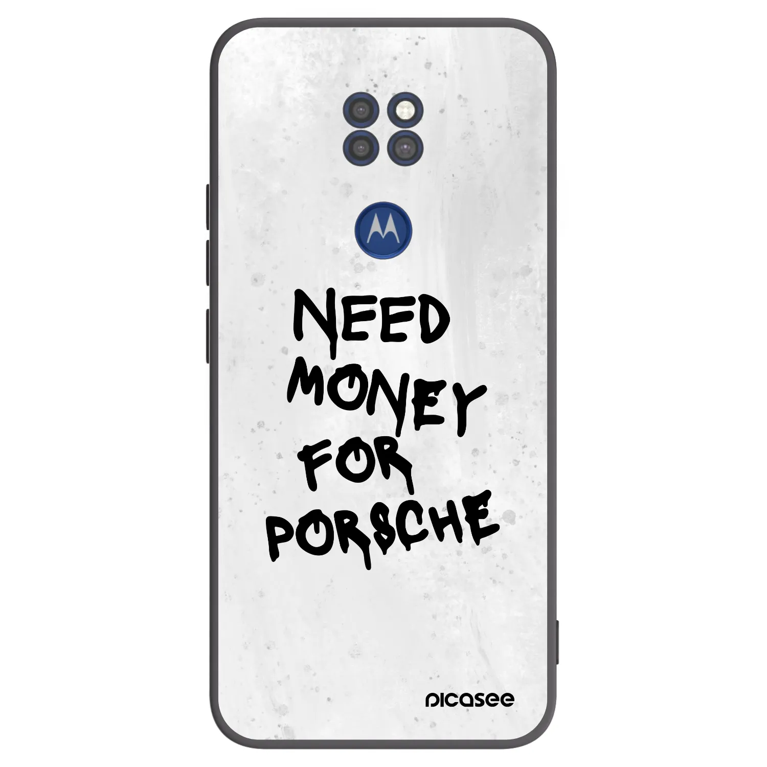 Picasee silikonowe czarne etui na Motorola Moto G9 Play - White Dollar