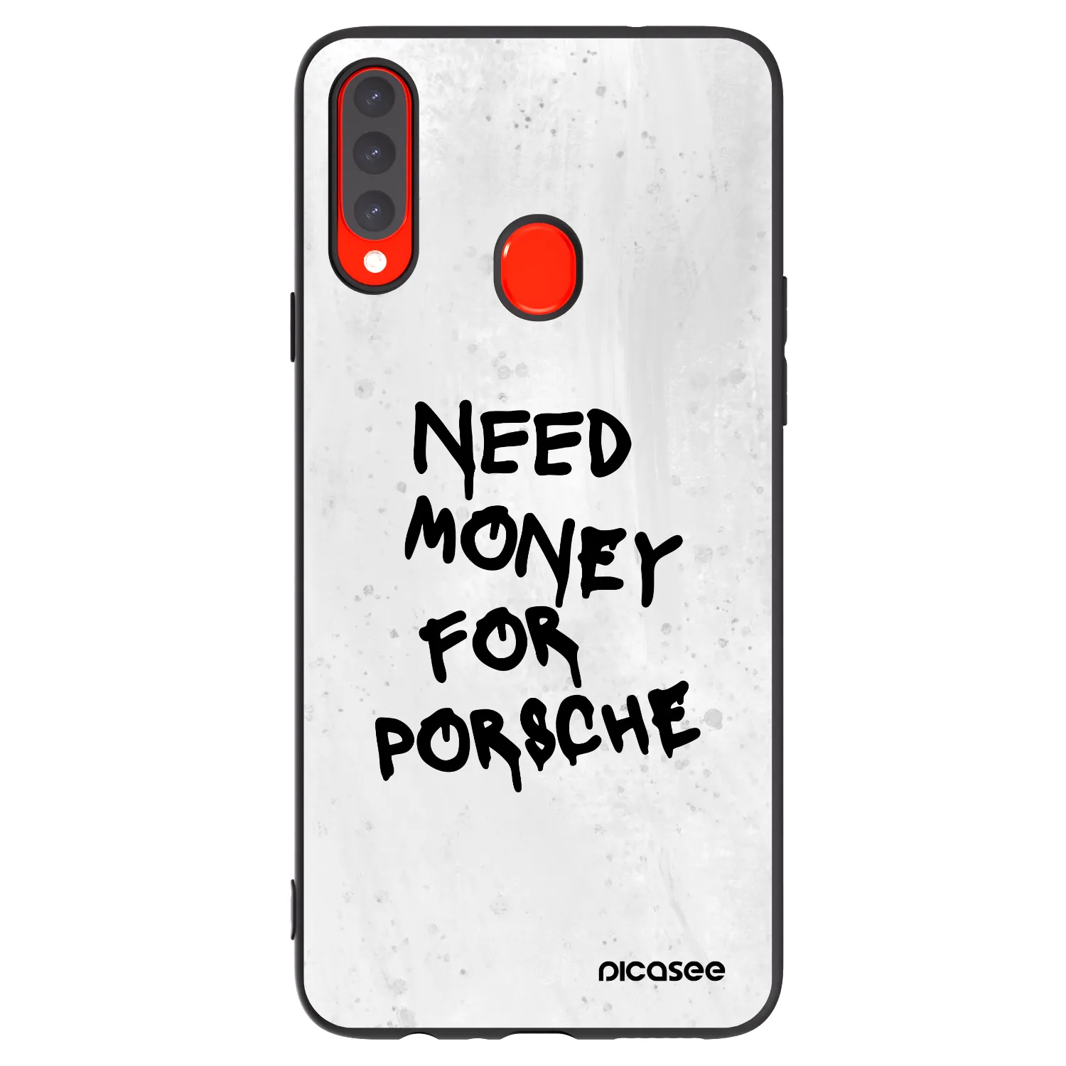 Picasee silikonowe czarne etui na Samsung Galaxy A20s - White Dollar
