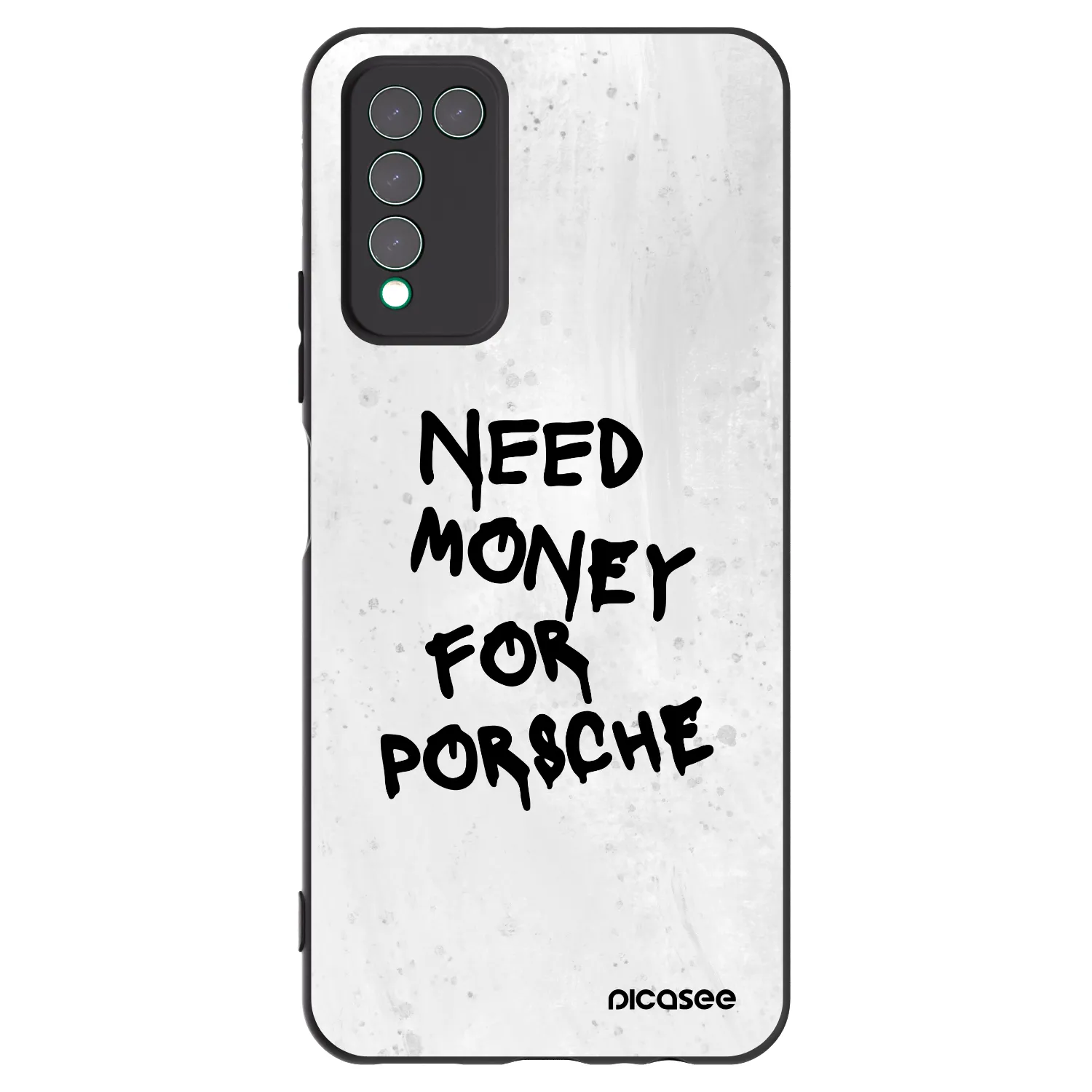 Picasee silikonowe czarne etui na Honor 10X Lite - White Dollar