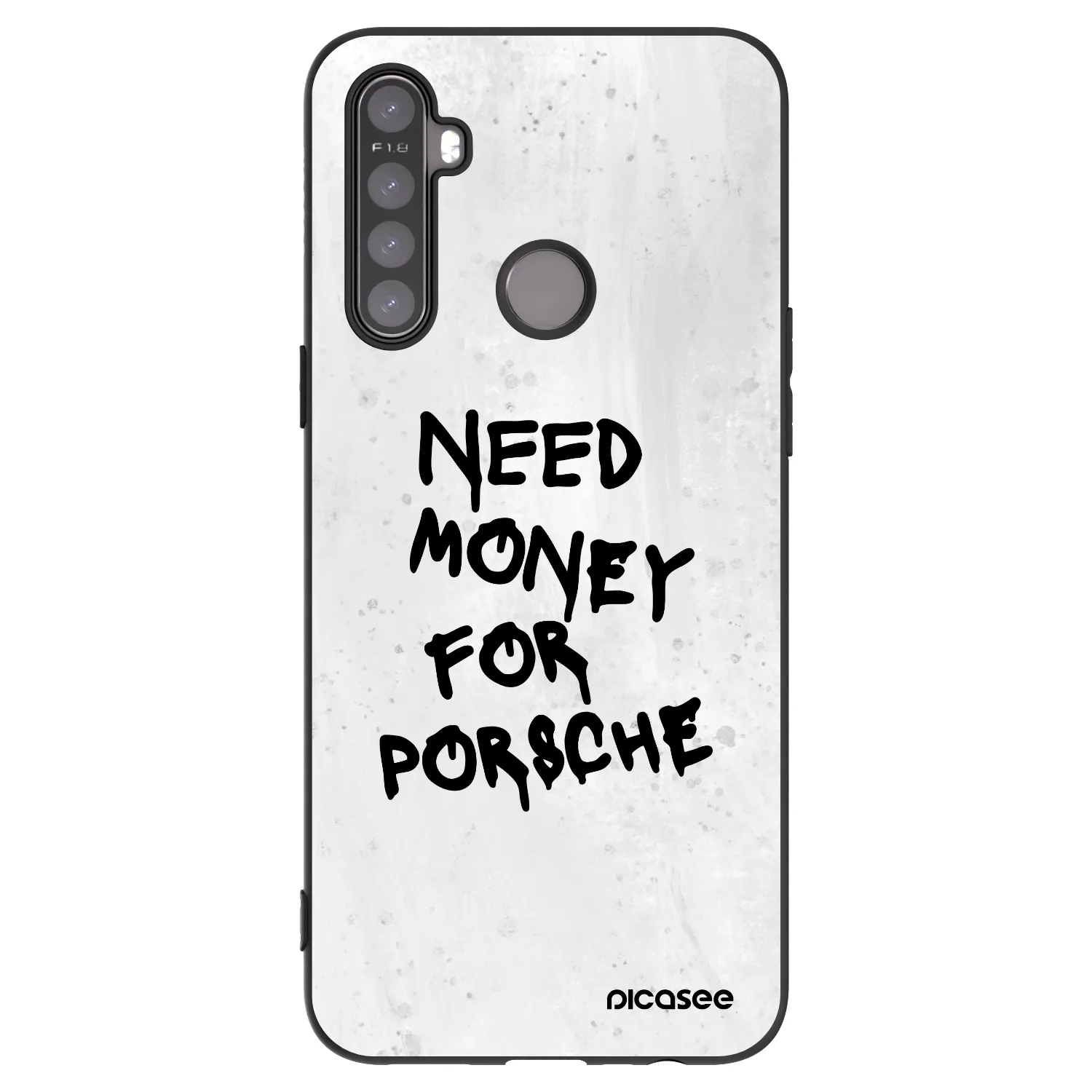 Picasee silikonowe czarne etui na Realme 5 - White Dollar