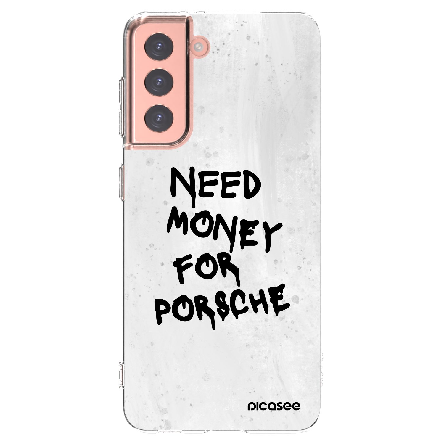Picasee silikonowe przeźroczyste etui na Samsung Galaxy S21 5G G991B - White Dollar