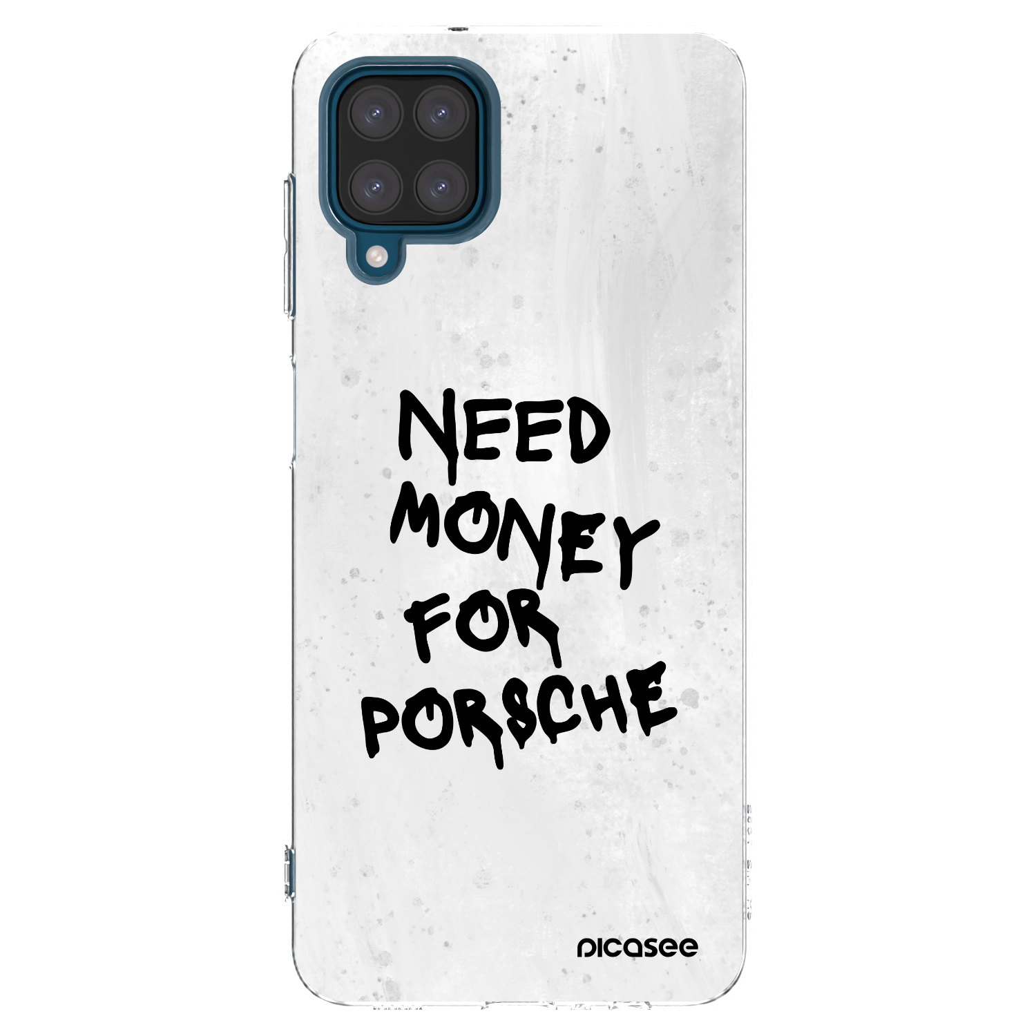 Picasee silikonowe przeźroczyste etui na Samsung Galaxy A12 A125F - White Dollar