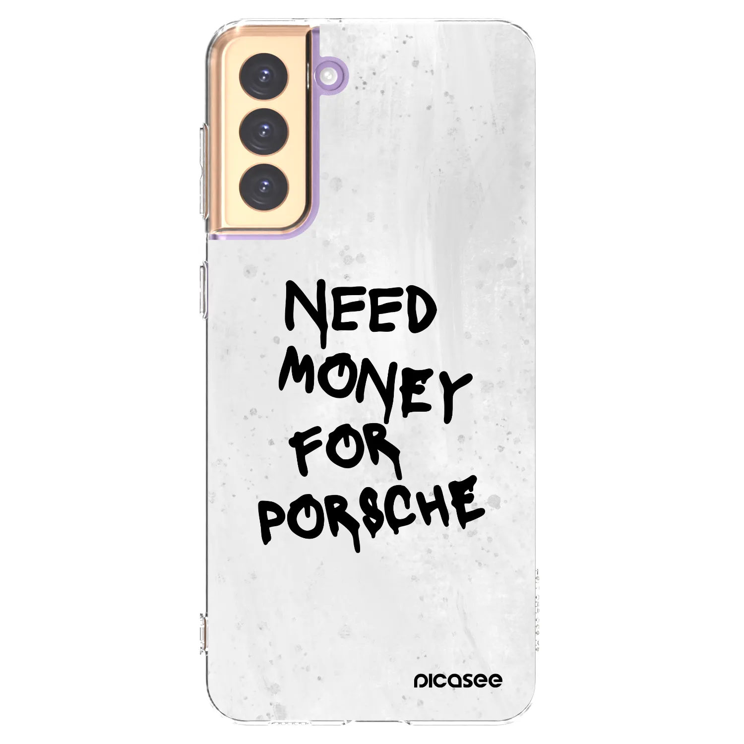 Picasee silikonowe przeźroczyste etui na Samsung Galaxy S21+ 5G G996F - White Dollar