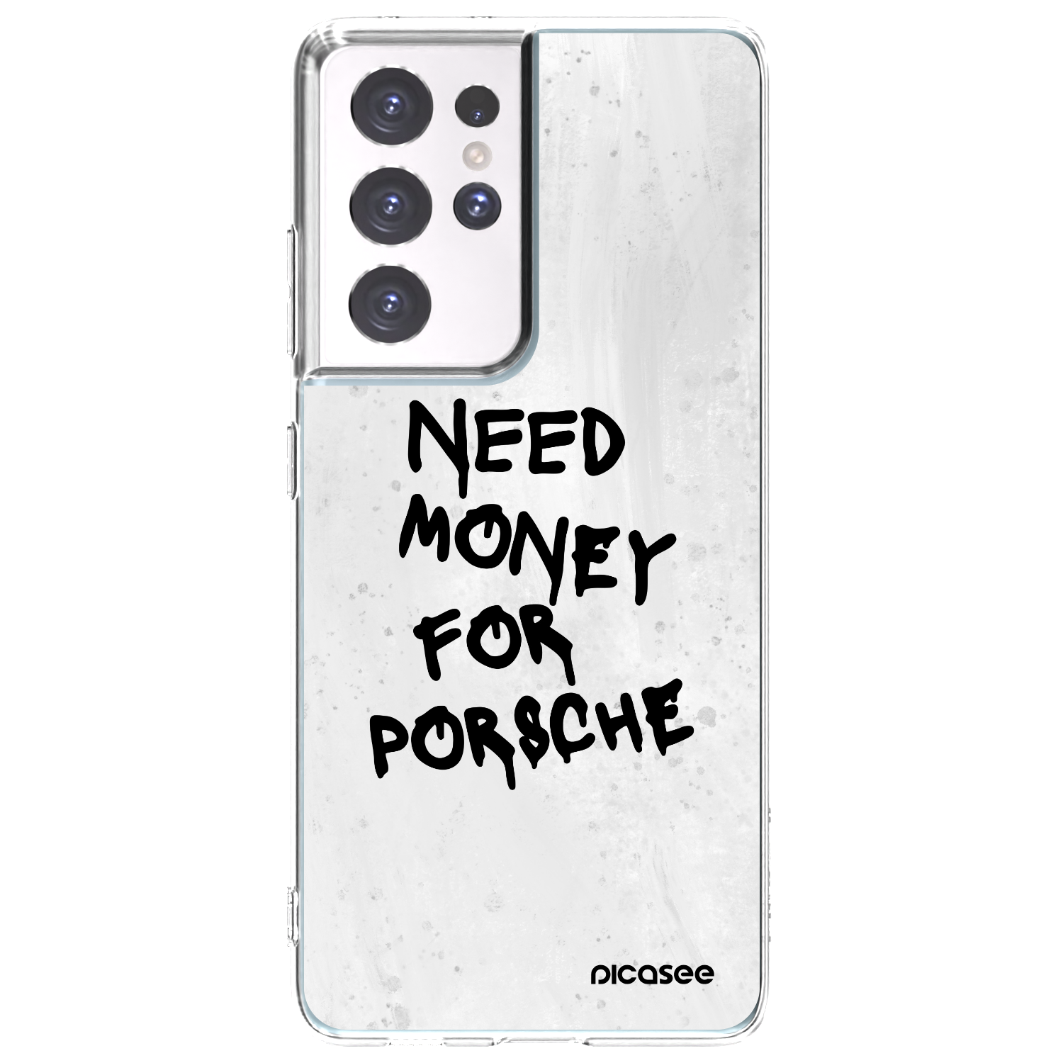 Picasee silikonowe przeźroczyste etui na Samsung Galaxy S21 Ultra 5G G998B - White Dollar