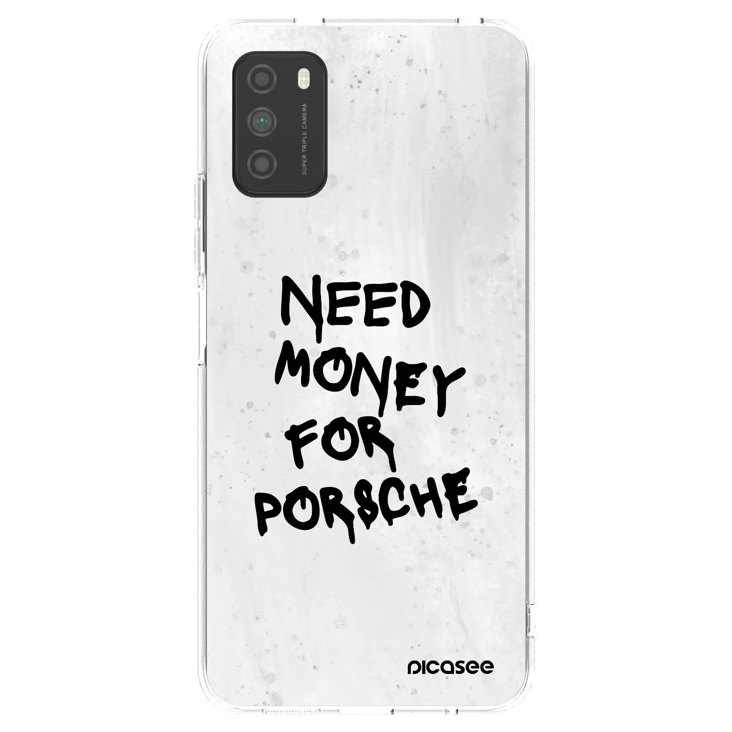 Picasee silikonowe przeźroczyste etui na Xiaomi Poco M3 - White Dollar