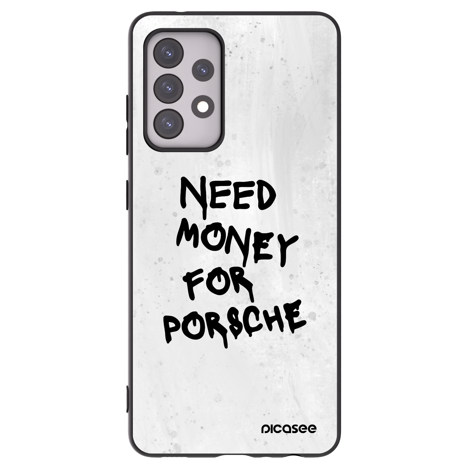 Picasee silikonowe czarne etui na Samsung Galaxy A52 5G A525F - White Dollar