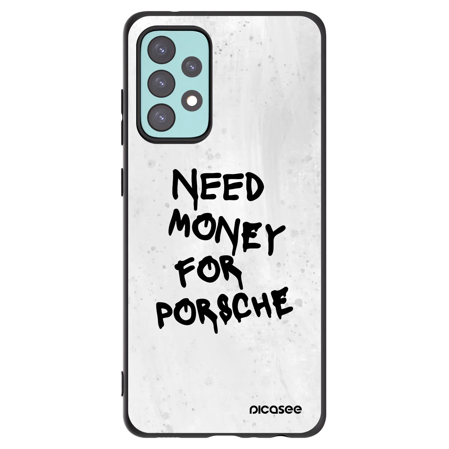 Picasee silikonowe czarne etui na Samsung Galaxy A72 A725F - White Dollar
