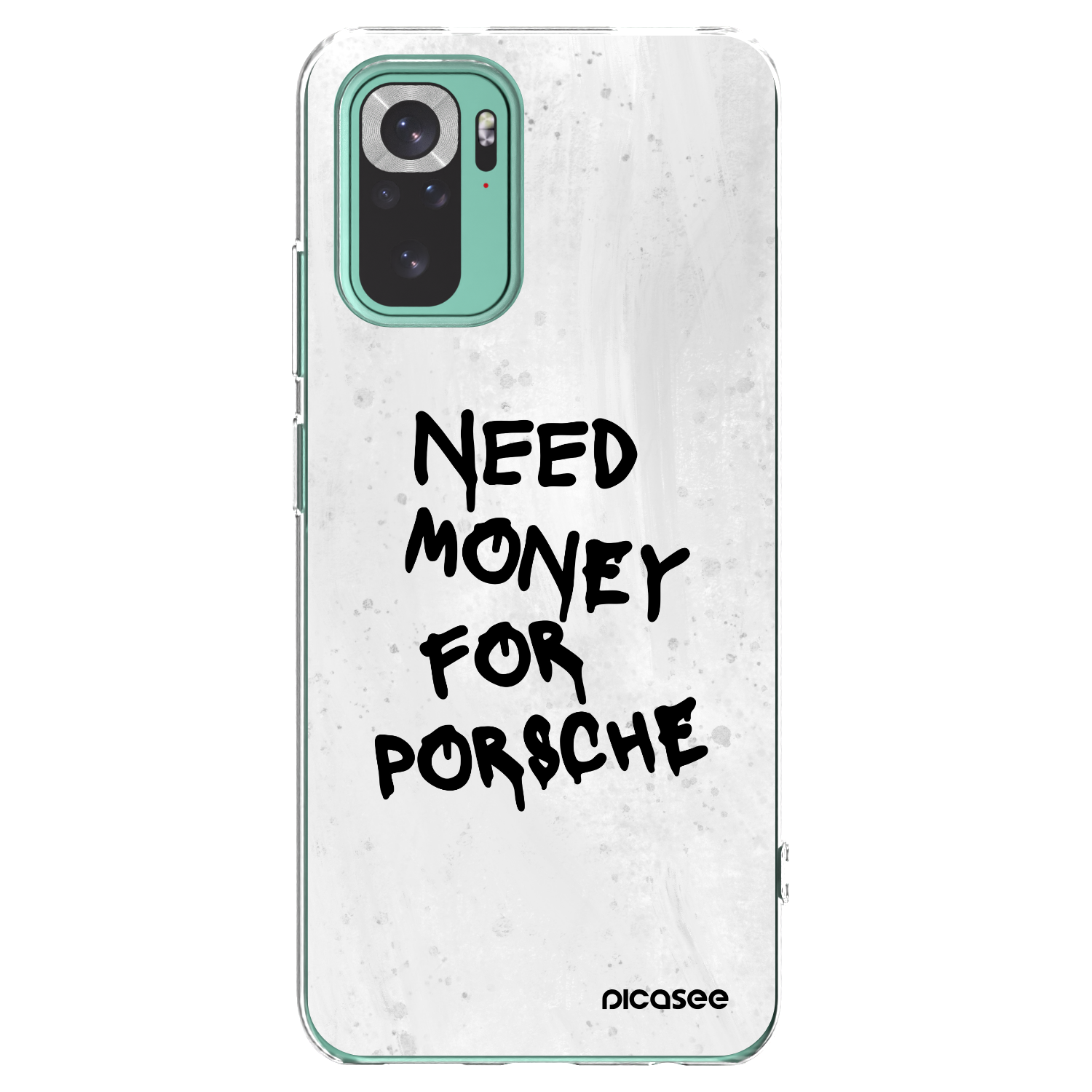 Picasee silikonowe przeźroczyste etui na Xiaomi Redmi Note 10 Pro - White Dollar