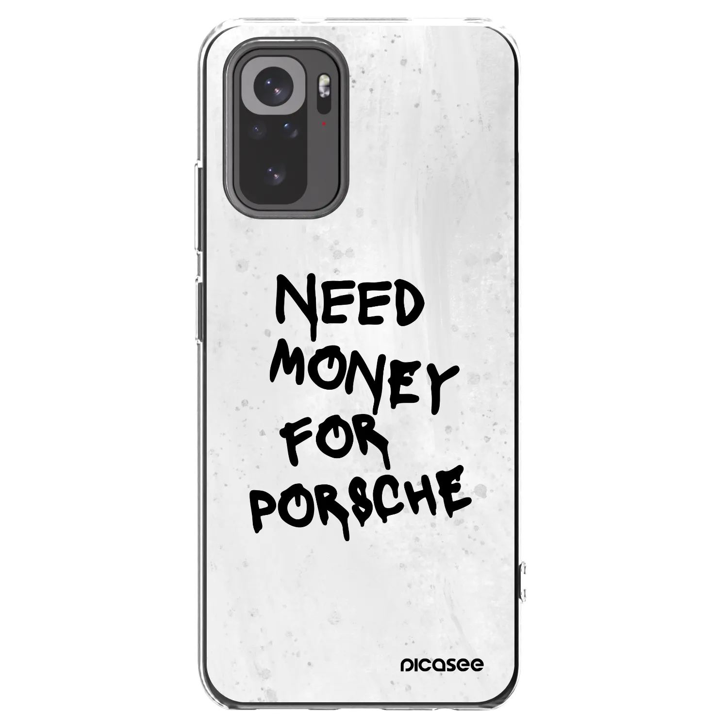 Picasee silikonowe przeźroczyste etui na Xiaomi Redmi Note 10S - White Dollar