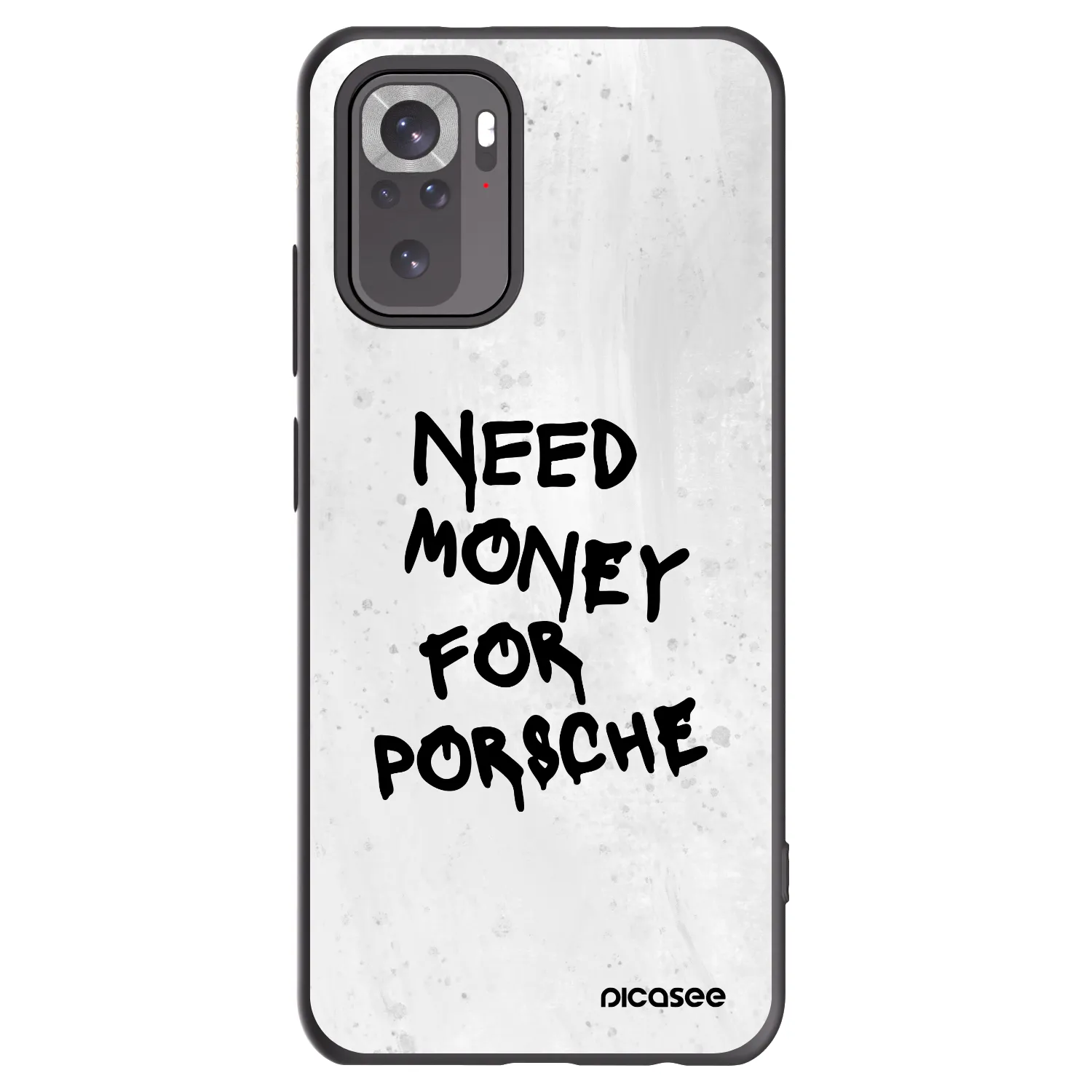 Picasee silikonowe czarne etui na Xiaomi Redmi Note 10S - White Dollar