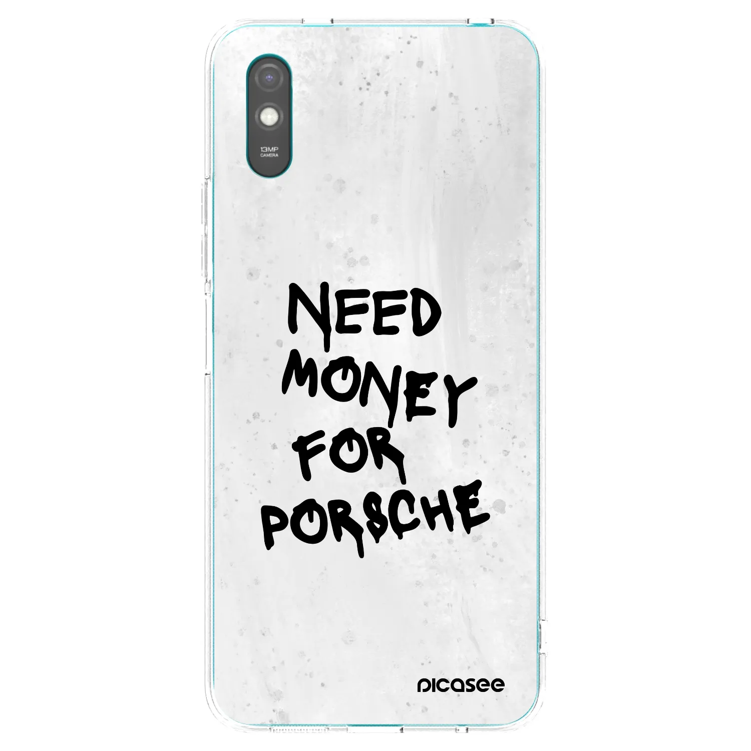 Picasee silikonowe przeźroczyste etui na Xiaomi Redmi 9AT - White Dollar