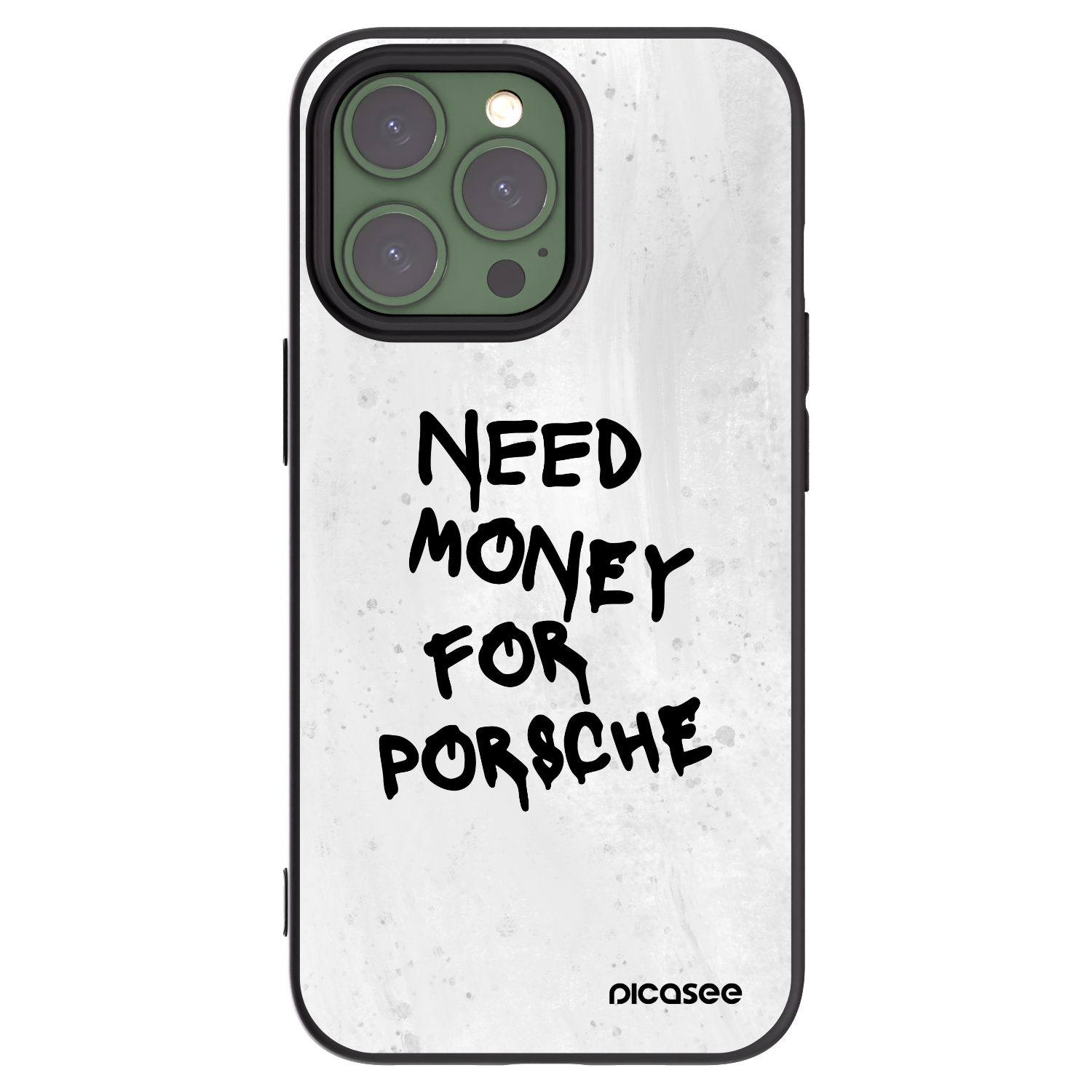 Picasee silikonowe czarne etui na Apple iPhone 13 Pro - White Dollar