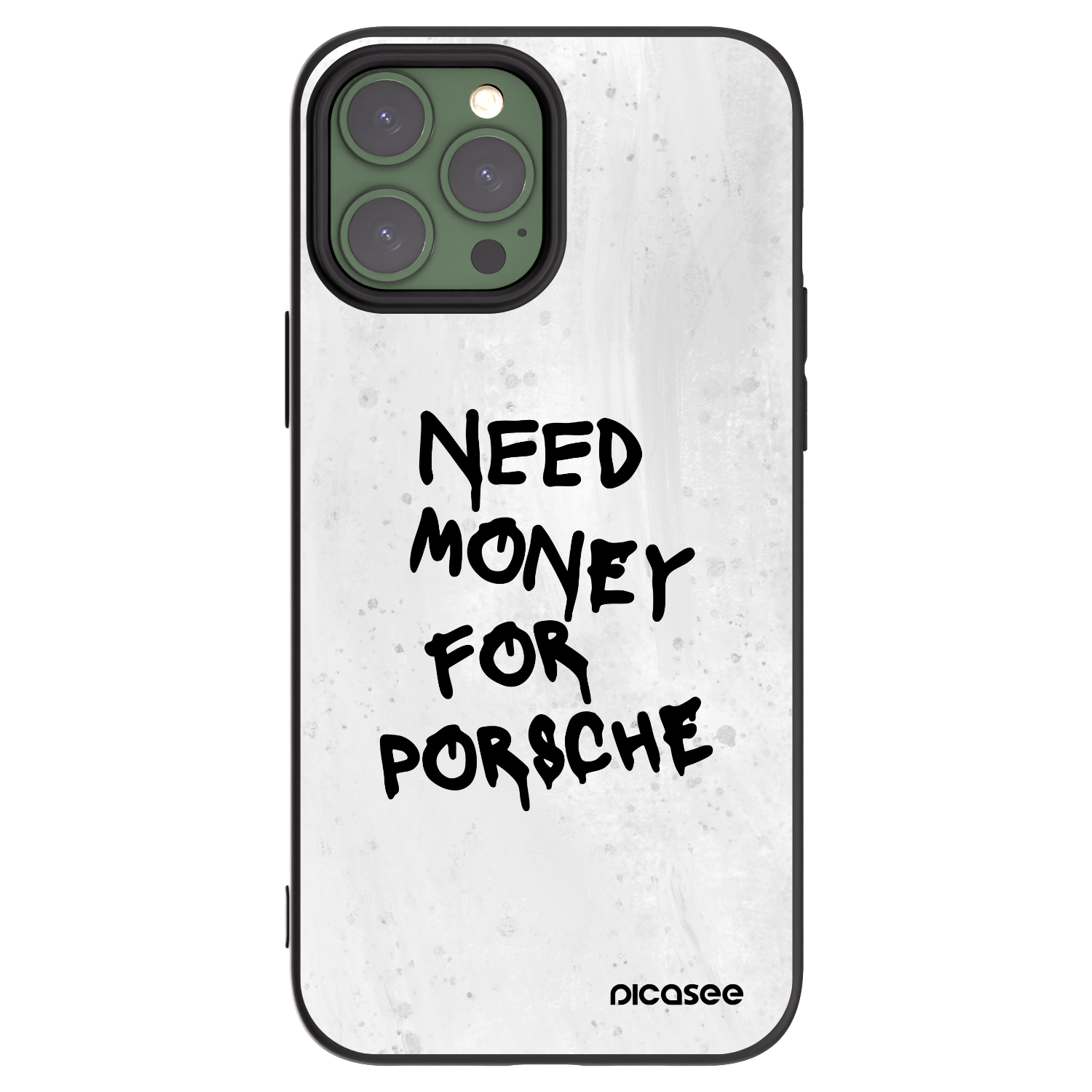 Picasee silikonowe czarne etui na Apple iPhone 13 Pro Max - White Dollar