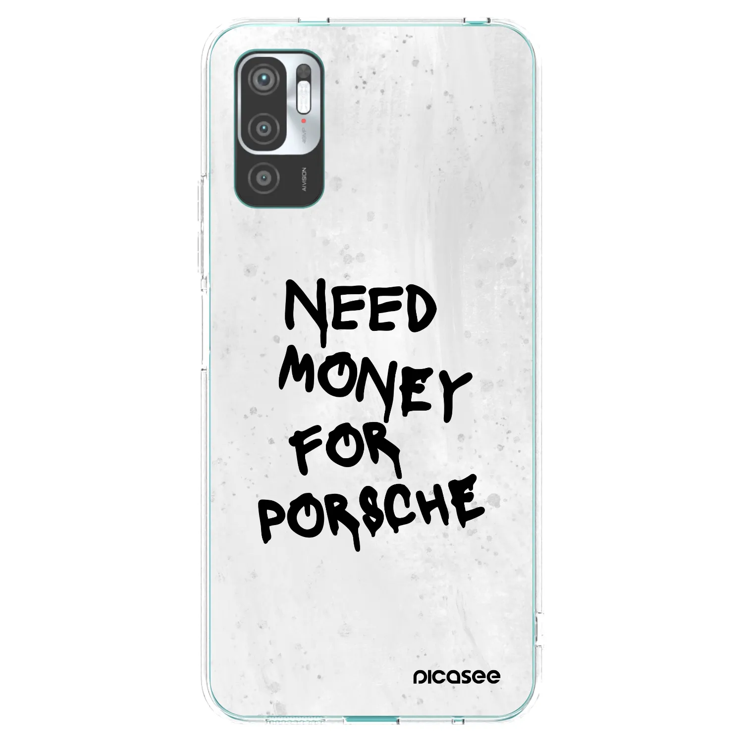 Picasee silikonowe przeźroczyste etui na Xiaomi Redmi Note 10 5G - White Dollar