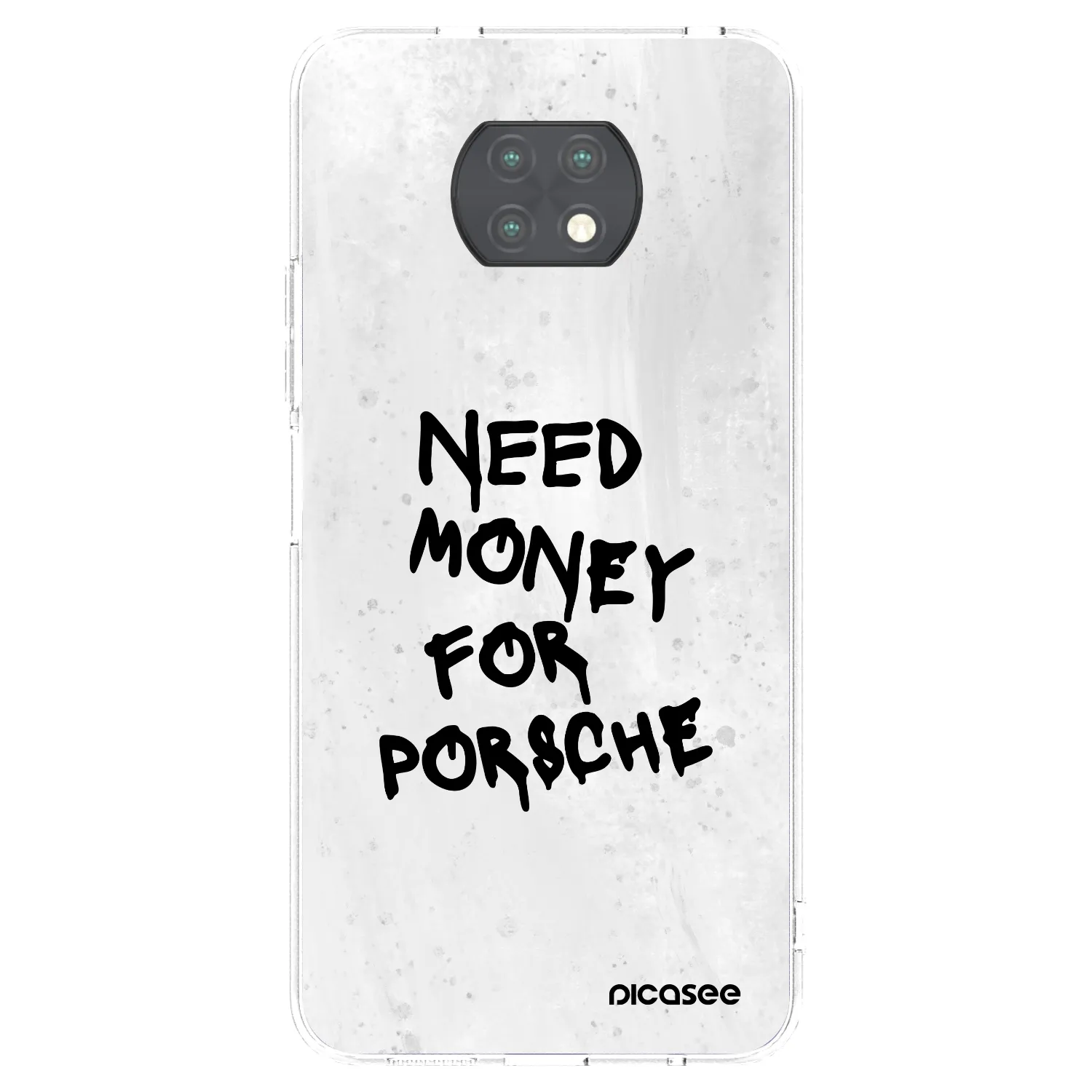 Picasee silikonowe przeźroczyste etui na Xiaomi Redmi Note 9T - White Dollar