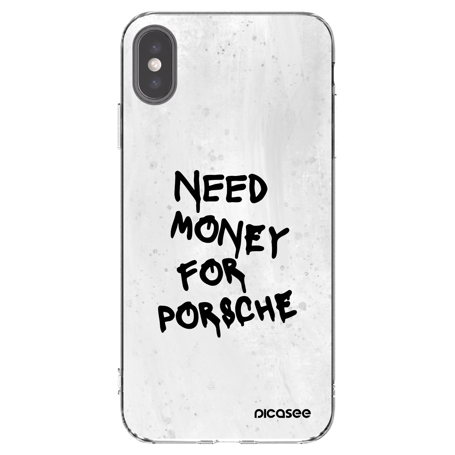 Picasee silikonowe przeźroczyste etui na Apple iPhone XS Max - White Dollar