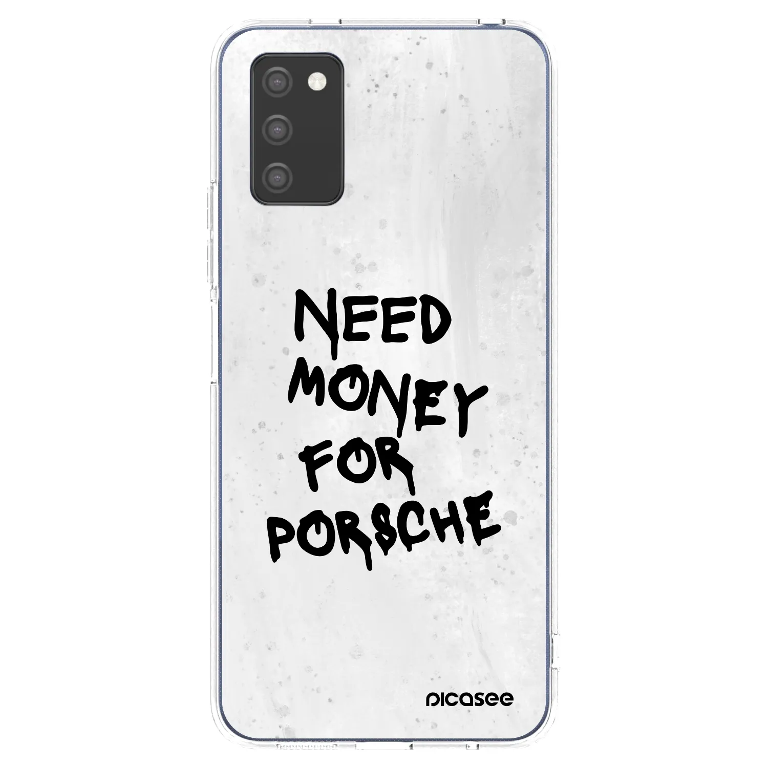 Picasee silikonowe przeźroczyste etui na Samsung Galaxy A03s A037G - White Dollar