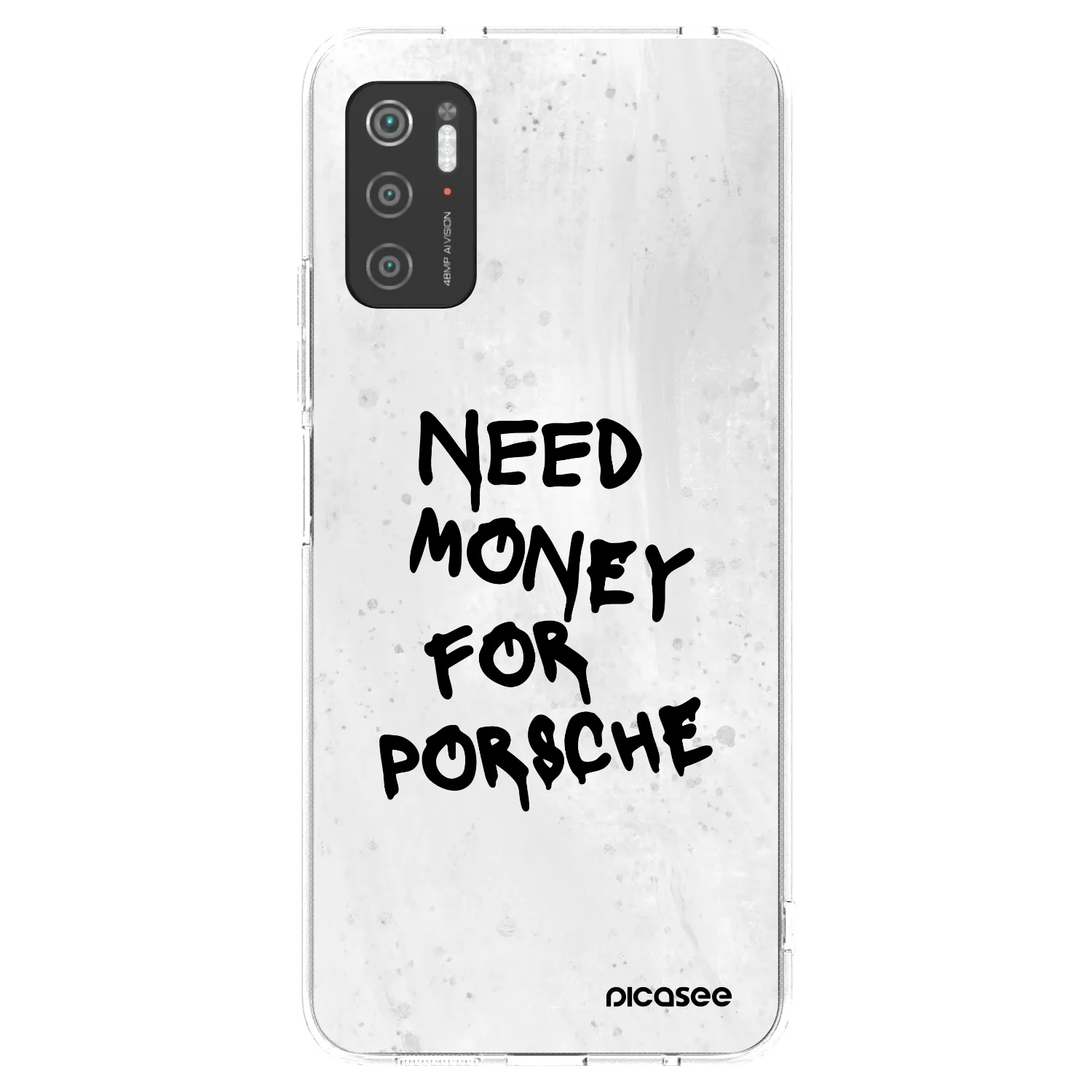 Picasee silikonowe przeźroczyste etui na Xiaomi Poco M3 Pro 5G - White Dollar