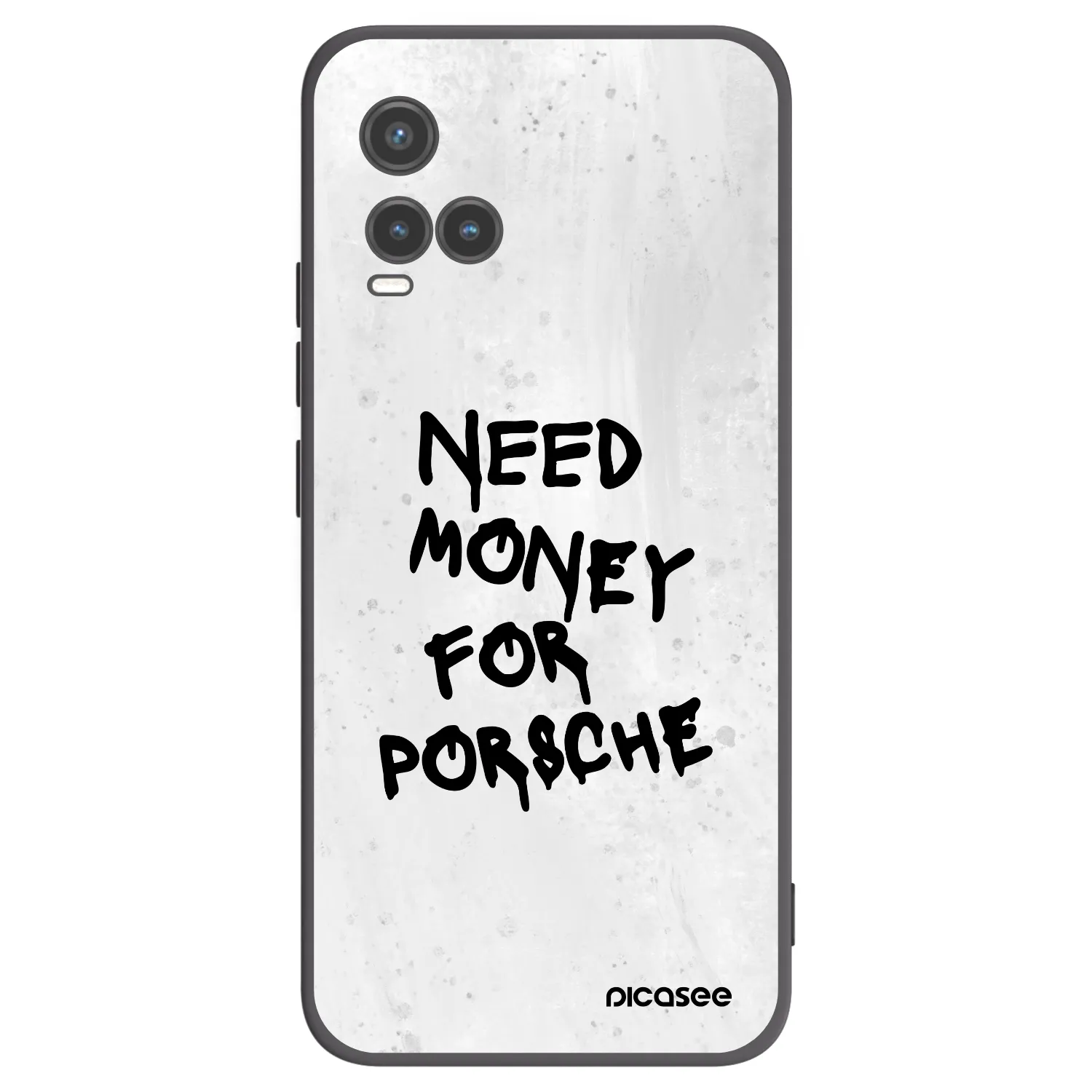 Picasee silikonowe czarne etui na Vivo Y33s - White Dollar