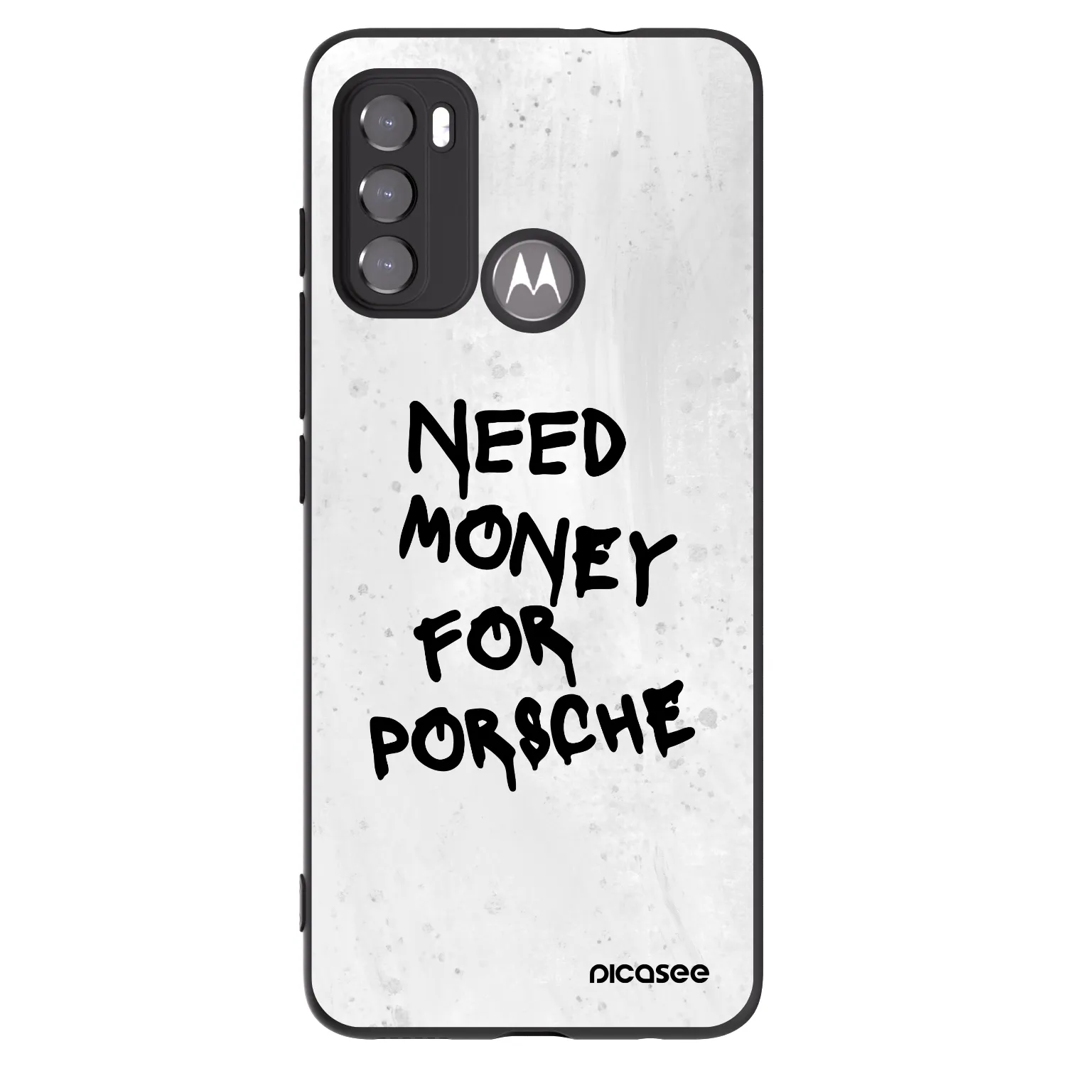 Picasee silikonowe czarne etui na Motorola Moto G60 - White Dollar