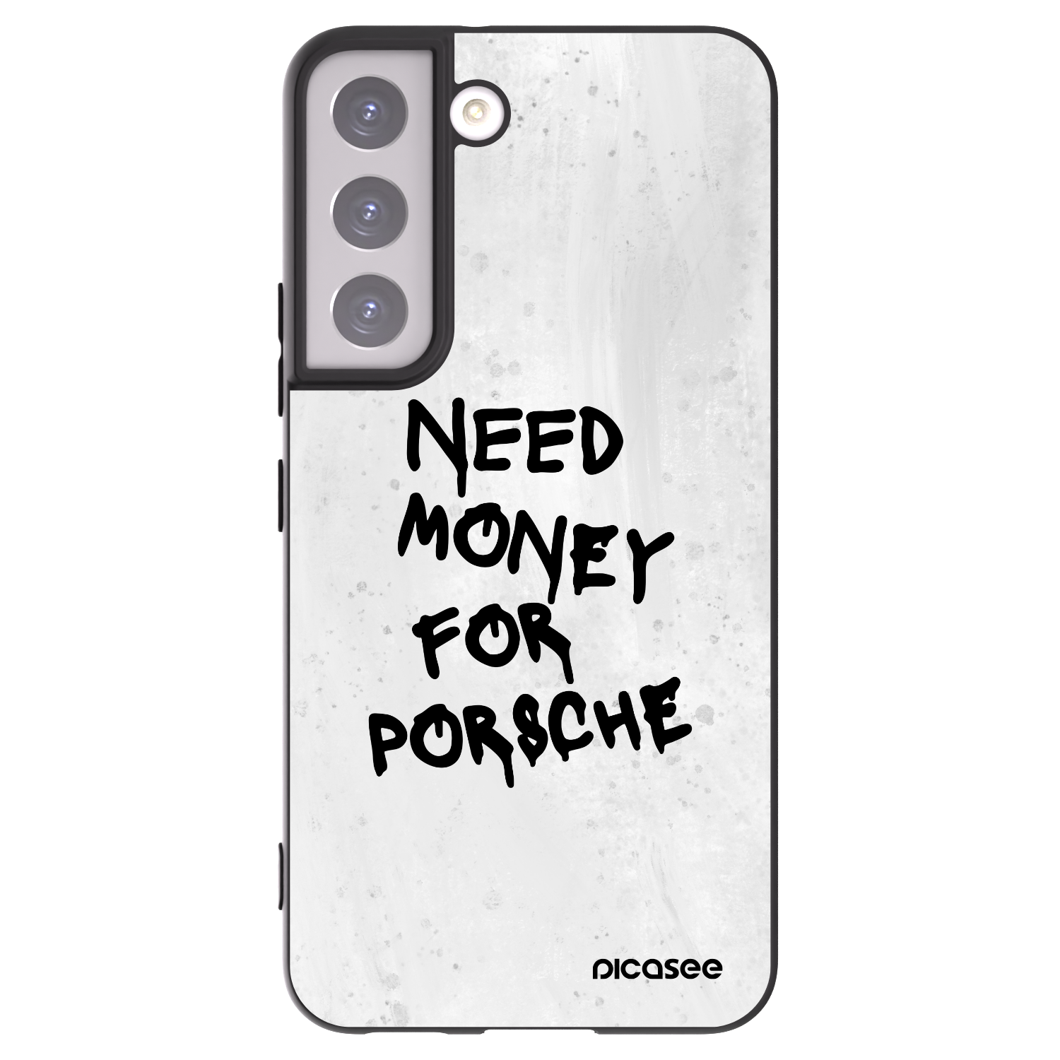 Picasee silikonowe czarne etui na Samsung Galaxy S22 5G - White Dollar
